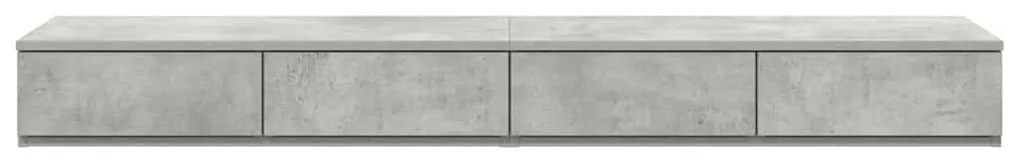 vidaXL Συρτάρια κρεβατιού Γκρι σκυροδέματος 150 x 36.5 x 16.5 εκ