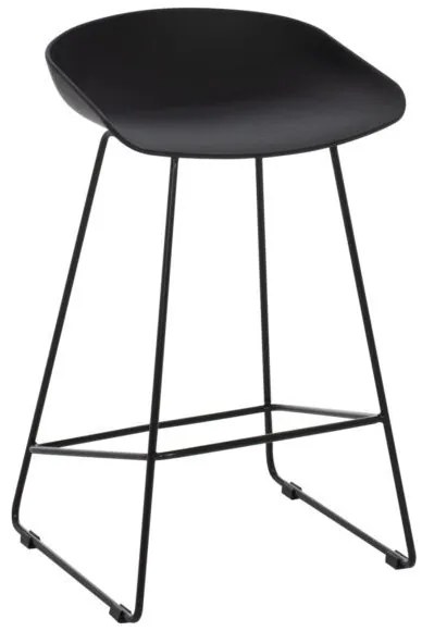 ΣΚΑΜΠΟ ΜΠΑΡ NAILA HM9299.02 ΜΑΥΡΟ ΜΕΣΑΙΟΥ ΥΨΟΥΣ 44x44x74Yεκ.