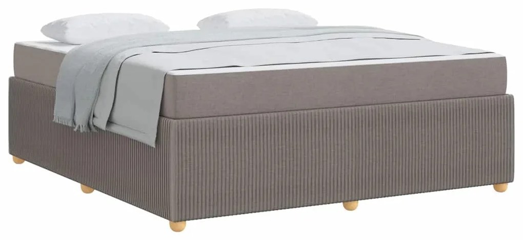 vidaXL Σκελετός κρεβατιού με στρώμα Taupe 180 x 200 cm ύφασμα
