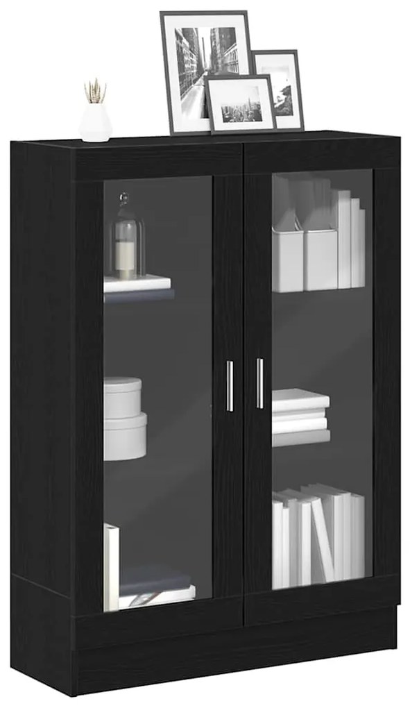 vidaXL Βιβλιοθήκη Μαύρο Δρυς 82,5x30,5x115 εκ. Επεξεργασμένο Ξύλο