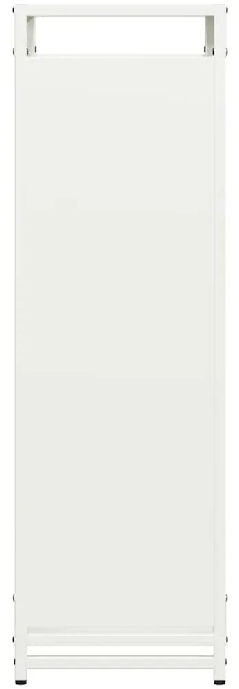 vidaXL Ράφι για καυσόξυλα Λευκό 90x28x90 cm Ατσάλι ψυχρής έλασης