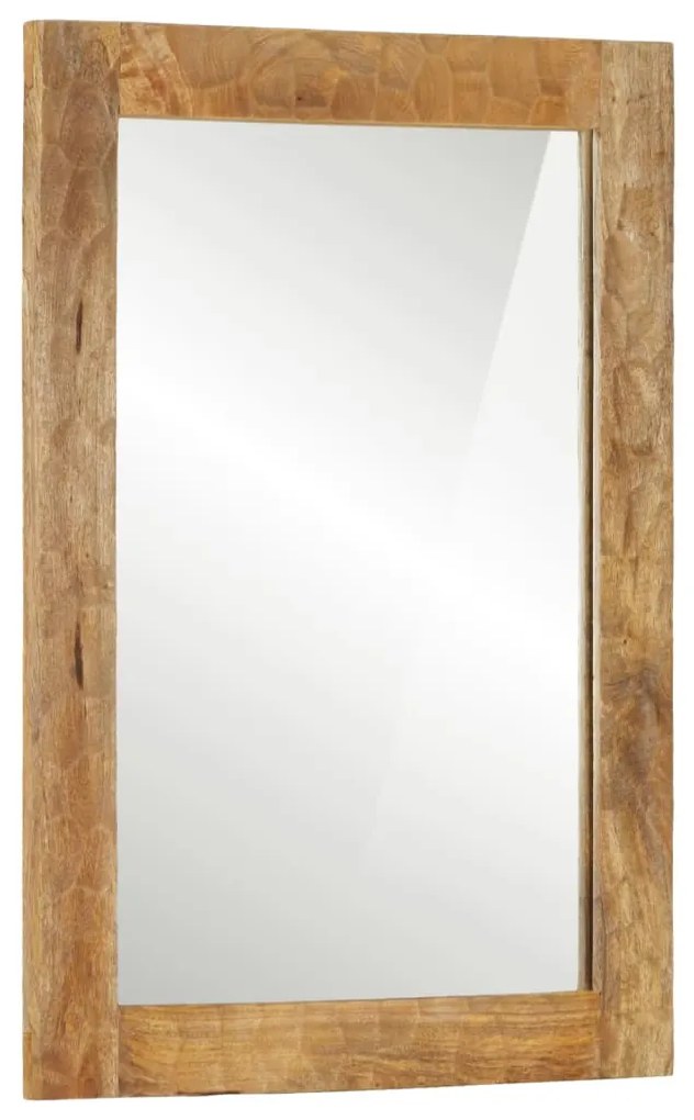 vidaXL Καθρέφτης Μπάνιου 50x70x2,5 εκ. από Μασίφ Ξύλο Μάνγκο/Γυαλί