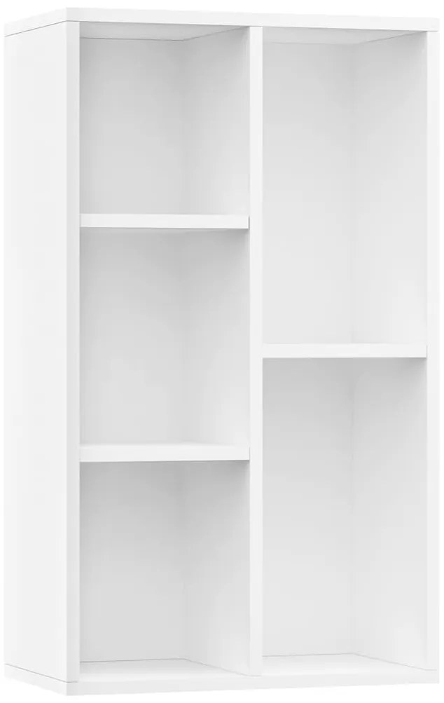 vidaXL Ραφιέρα / Βιβλιοθήκη Λευκή 50 x 25 x 80 εκ. από Επεξ. Ξύλο