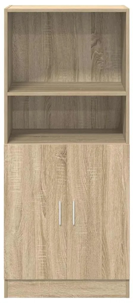 Στήλη Κουζίνας Sonoma Δρυς 57x41,5x131,5 εκ. Επεξεργασμένο Ξύλο - Καφέ