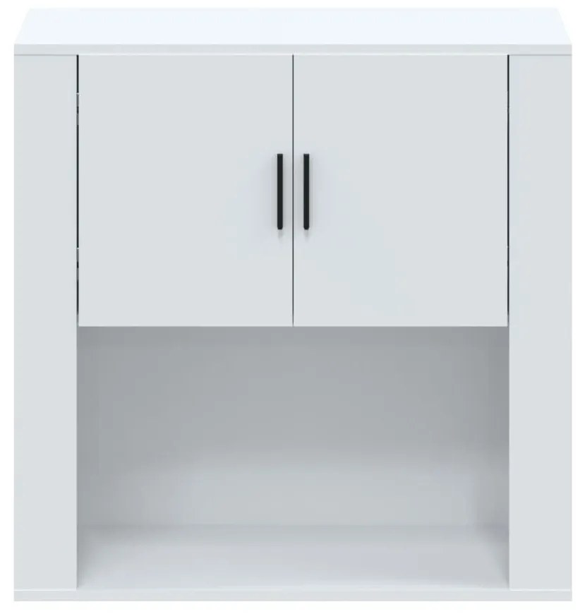 vidaXL Ντουλάπι Τοίχου Γυαλιστερό Λευκό 80x33x80 εκ.Επεξεργασμένο Ξύλο