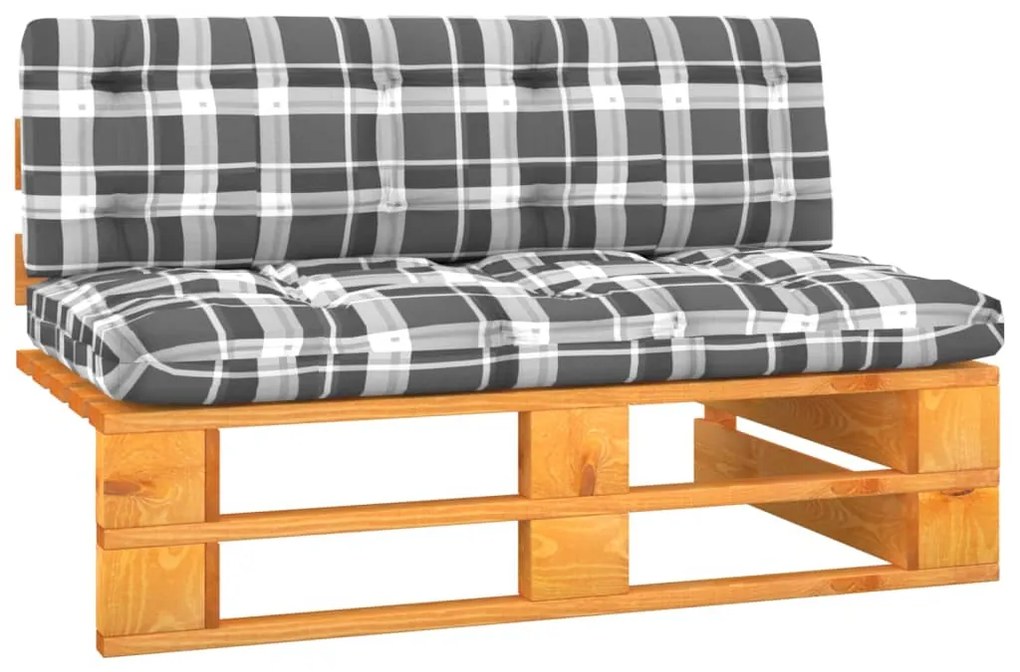 vidaXL Καναπές Κήπου Μεσαίος από Παλέτες Μελί Εμποτισμένο Ξύλο Πεύκου