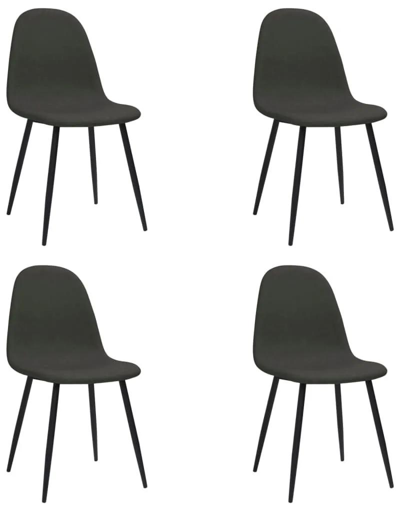 Καρέκλες Τραπεζαρίας 4 τεμ. Μαύρες 45x53,5x83 εκ. Συνθ. Δέρμα - Μαύρο