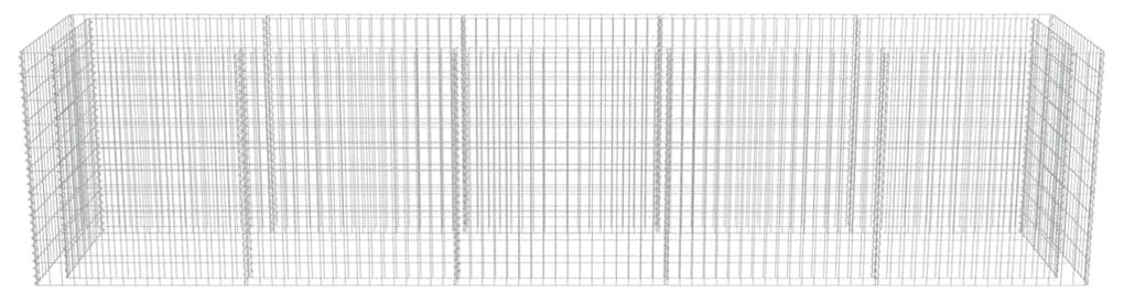 vidaXL Συρματοκιβώτιο-Γλάστρα Υπερυψωμένη 450x90x100 εκ. Γαλβ. Χάλυβας