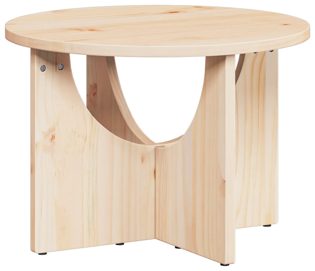 vidaXL Τραπεζάκι σαλονιού Φυσικό 50 x 50 x 35 εκ. Συμπαγές ξύλο πεύκου