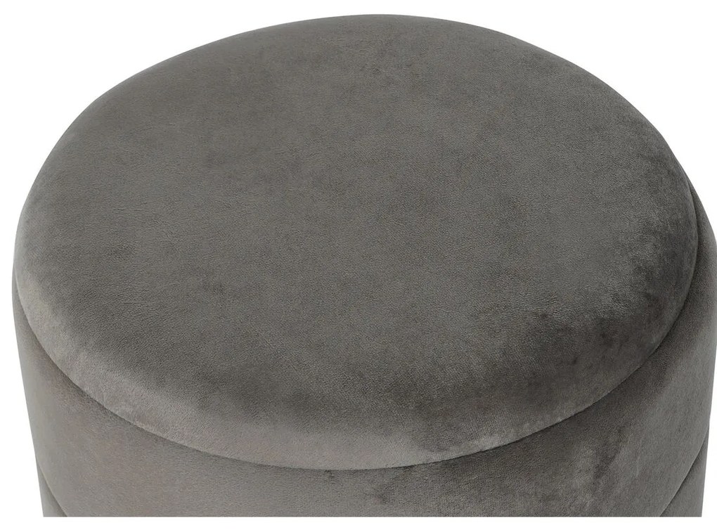 Υποπόδια DKD Home Decor Χρυσό Σκούρο γκρίζο πολυεστέρας Μέταλλο 38 x 38 x 41 cm