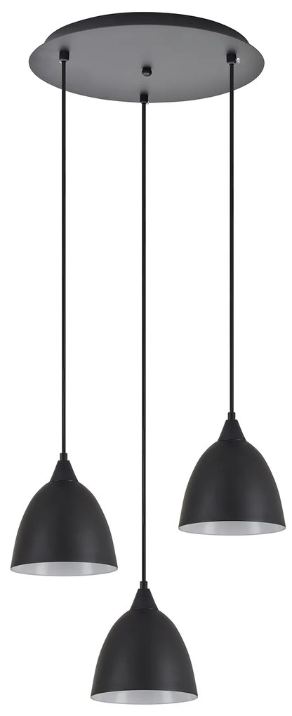 SE21-BL-B10-3BL-MS2 ADEPT PENDANT Black Metal Shade +