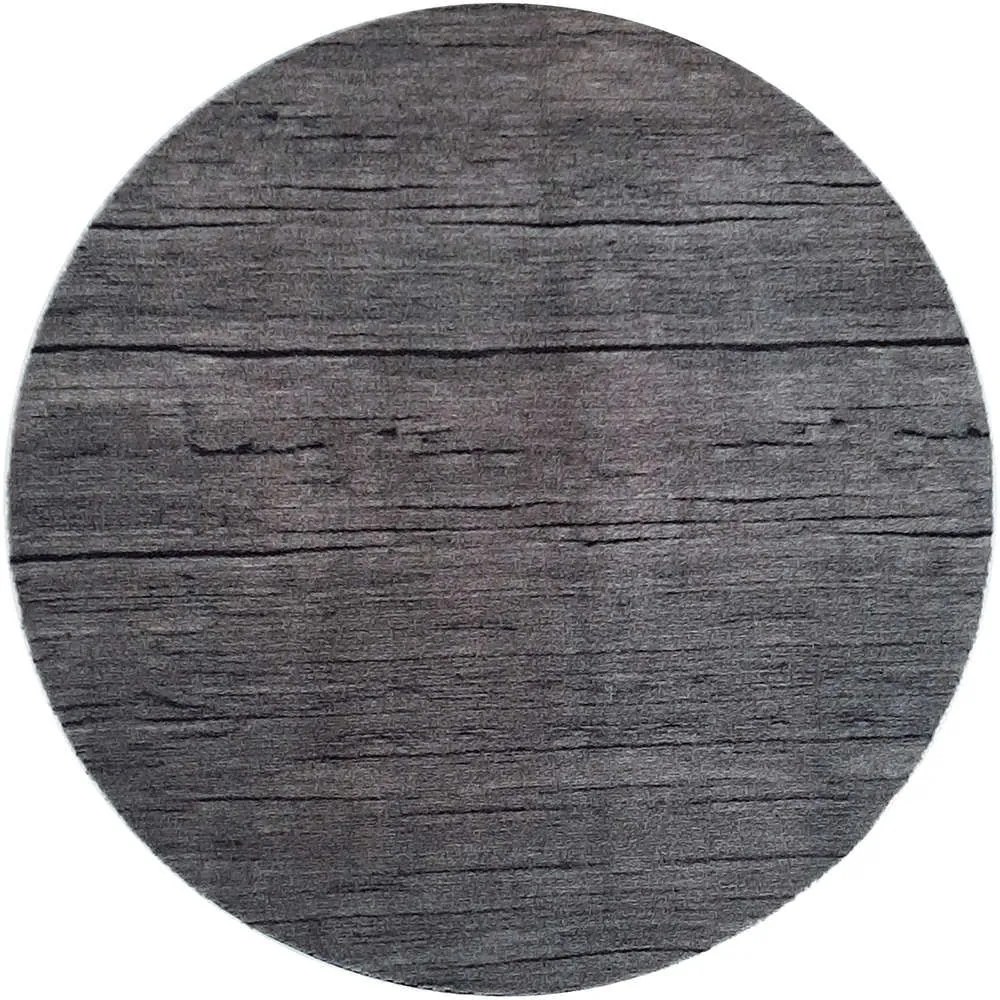 Χαλάκι Κουζίνας Universal 087 Wood Φ100cm Grey Sdim 100X100cm Round Polyamide