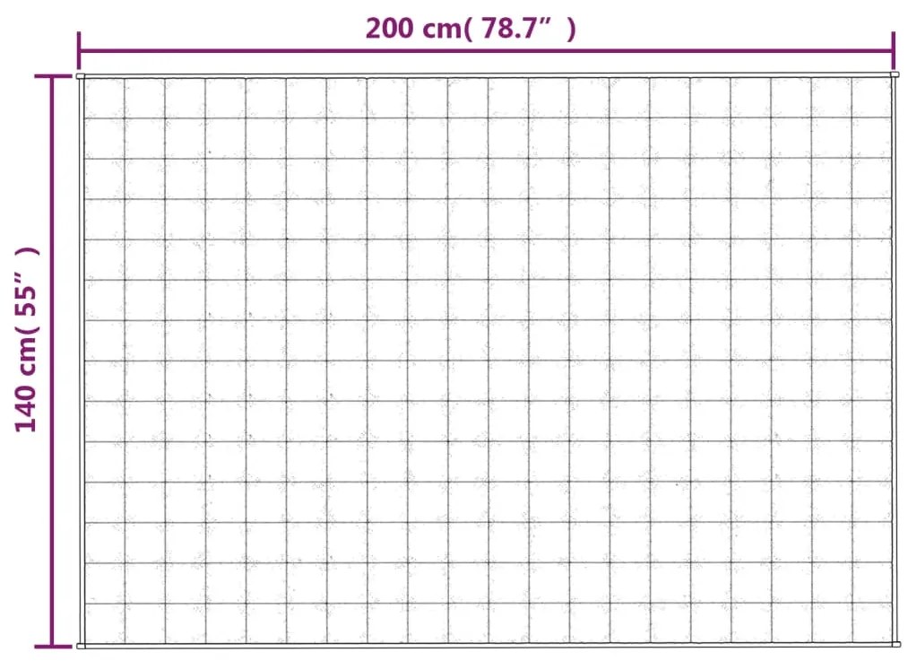 vidaXL Κουβέρτα Βαρύτητας Μπλε 140 x 200 εκ. 6 κ. Υφασμάτινη