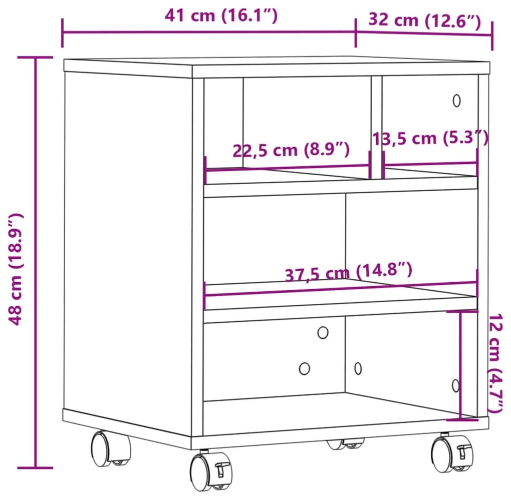 ΒΑΣΗ ΕΚΤΥΠΩΤΗ ΜΕ ΡΟΔΕΣ ΓΚΡΙ ΣΚΥΡ. 41 X 32 X 48 ΕΚ. 840621