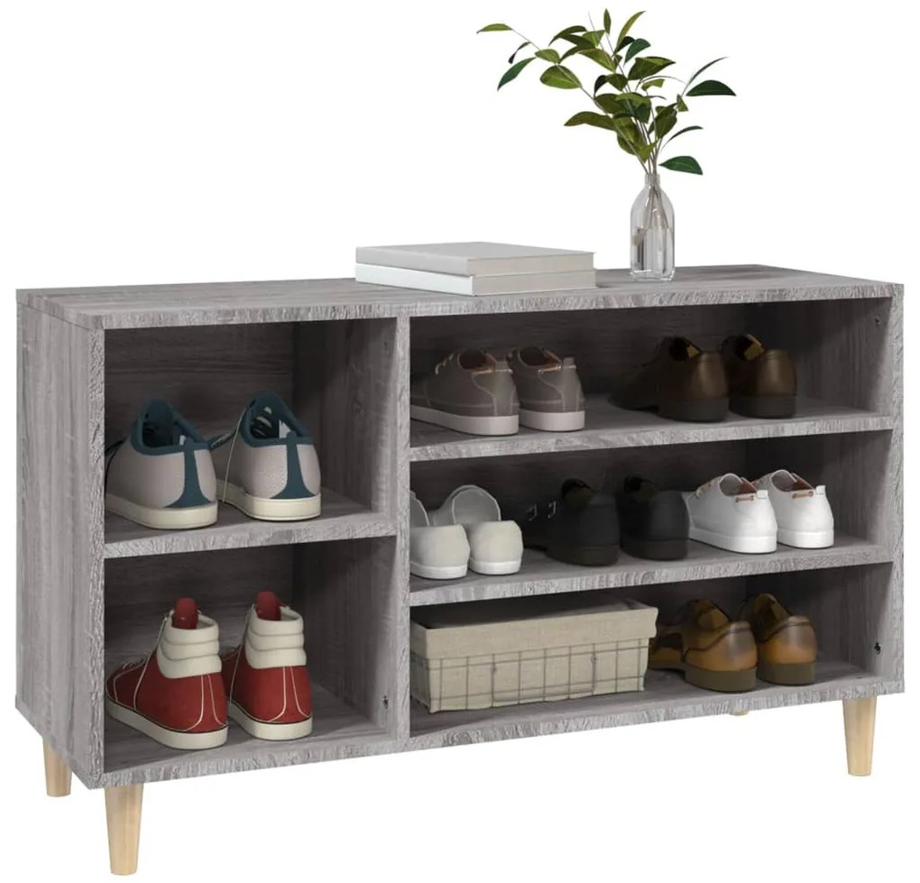vidaXL Παπουτσοθήκη Γκρι Sonoma 102x36x60 εκ. από Επεξεργασμένο Ξύλο