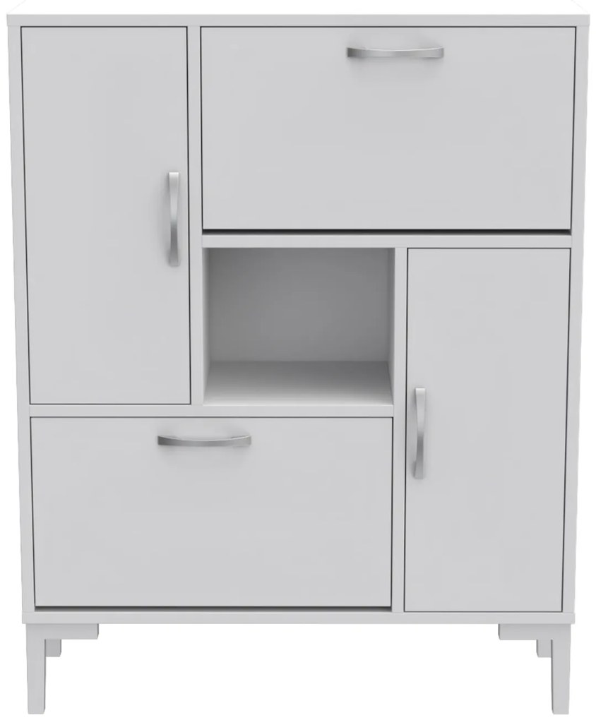 ΠΑΠΟΥΤΣΟΘΗΚΗ MEDY HM18187.03 ΜΕΛΑΜΙΝΗ ΣΕ ΛΕΥΚΟ-ΛΕΥΚΑ ΠΟΔΙΑ 86,5x30x109Υεκ (1 Τεμμάχια)