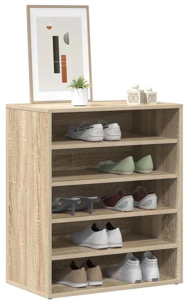 vidaXL Παπουτσοθήκη Sonoma Δρυς 60 x 35 x 70 εκ. από Επεξ. Ξύλο