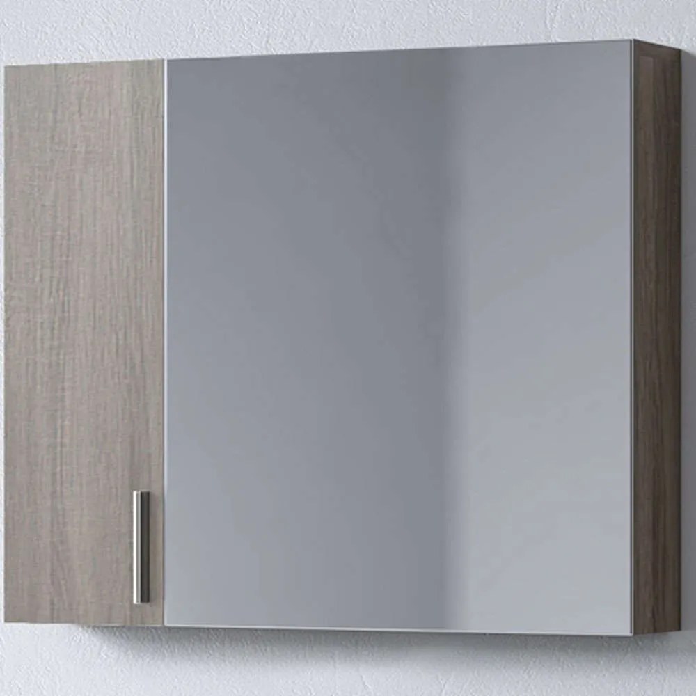 Καθρέπτης Μπάνιου Με Ντουλάπι Siena 3MSI075SD0W 75x14x65cm Dark Sonoma Μελαμίνη