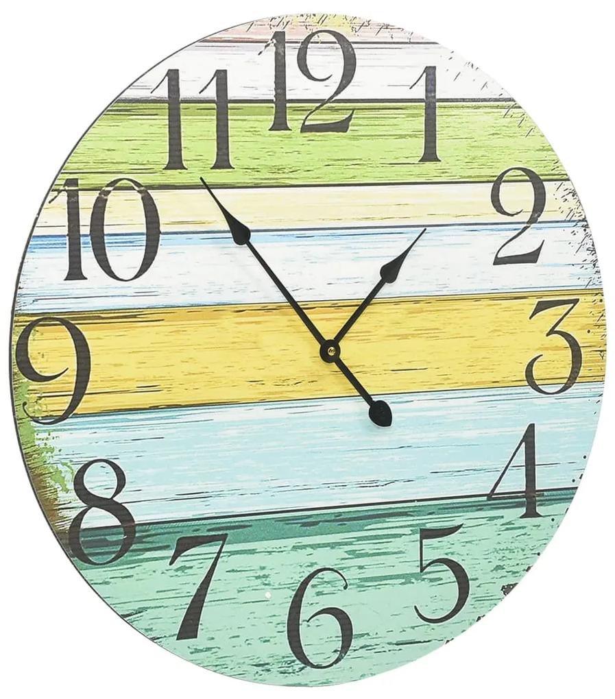 vidaXL 325185  Wall Clock Multicolour 60 cm MDF