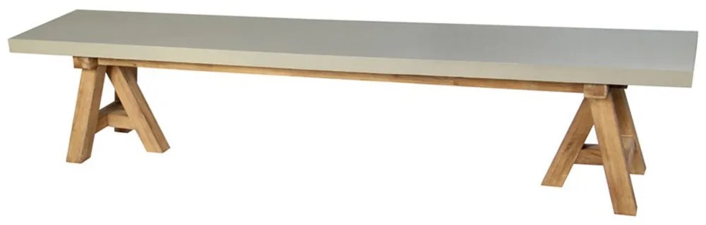 Παγκάκι Eresos 22-0238 200x40x45cm Cement-Natural Τριθέσιος