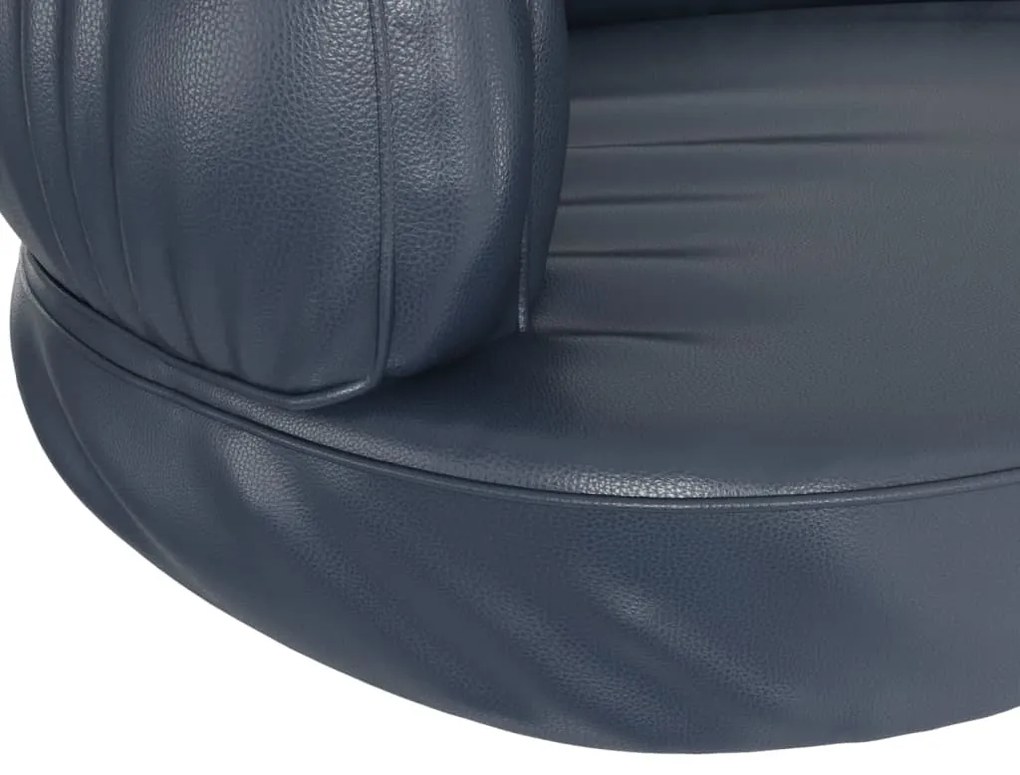 vidaXL Εργονομικό Κρεβάτι Σκύλου Σκούρο Μπλε 75 x 53 εκ. Συνθετ. Δέρμα