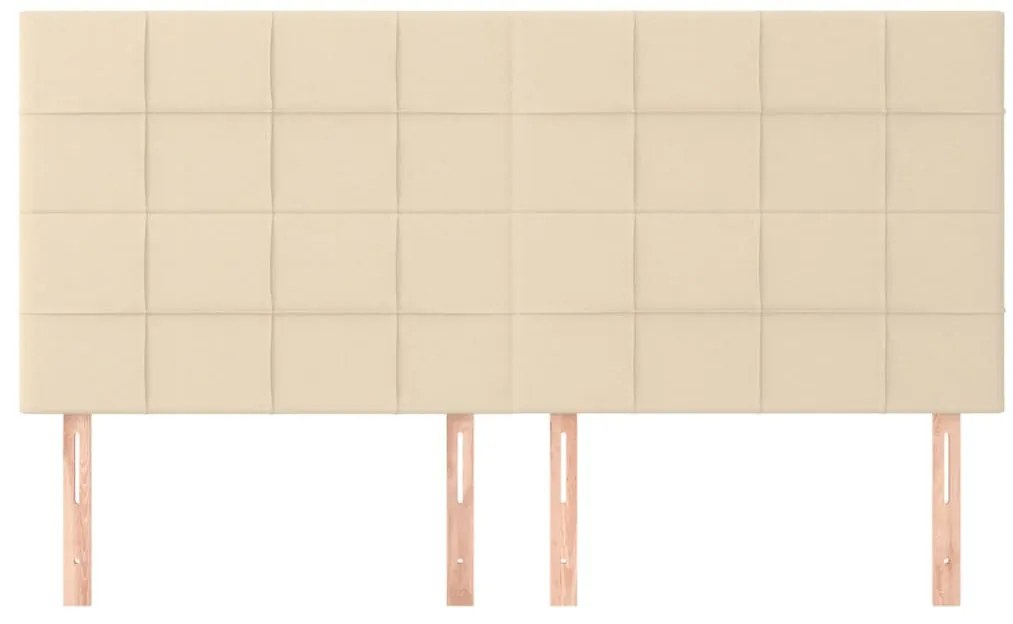 vidaXL Κεφαλάρια Κρεβατιού 4 τεμ. Κρεμ 100x5x78/88 εκ. Υφασμάτινο