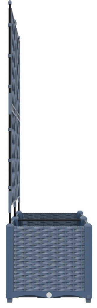 vidaXL Γλάστρα Κήπου με Πλέκτη 2 τεμ Γκρι 80x40x143 εκ