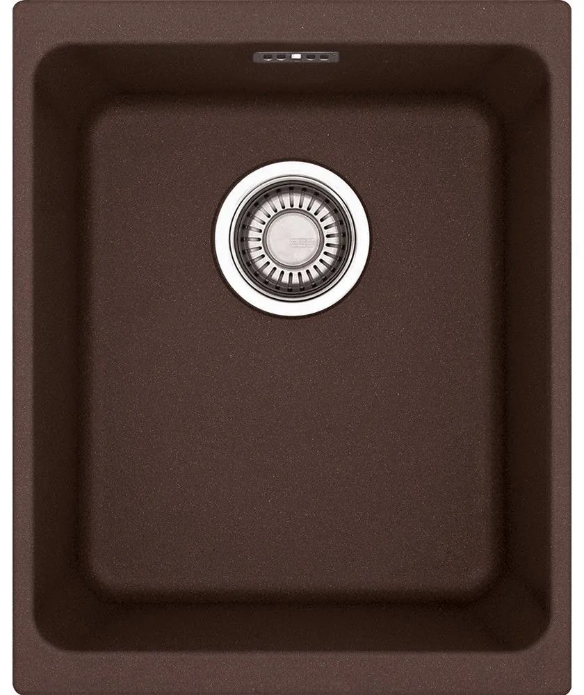 Franke Kubus KBG 110-34 Dark Brown Υποκαθήμενος Γρανιτένιος Νεροχύτης 45cm