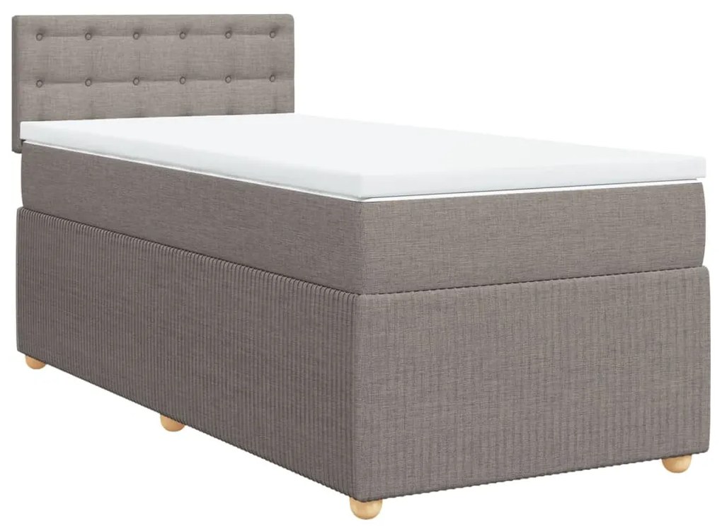 ΚΡΕΒΑΤΙ BOXSPRING ΜΕ ΣΤΡΩΜΑ TAUPE 80X200 ΕΚ. ΥΦΑΣΜΑΤΙΝΟ 3287301