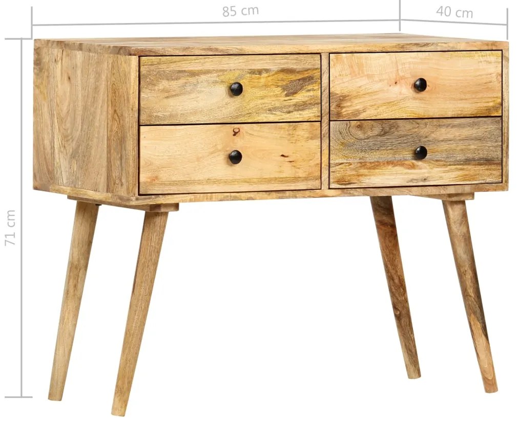 vidaXL Συρταριέρα 85 x 40 x 71 εκ. από Μασίφ Ξύλο Μάνγκο