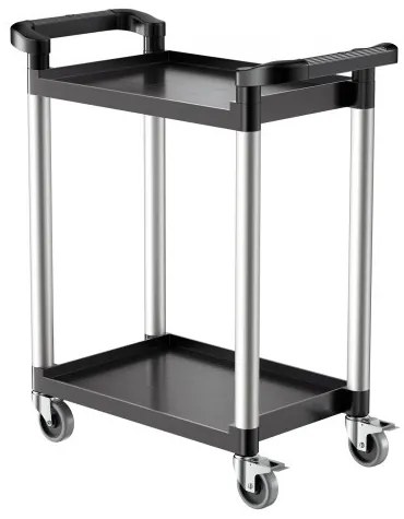 VEVOR Heavy Duty Utility Cart 300 lbs Capacity 2-tier Service Cart with Wheels