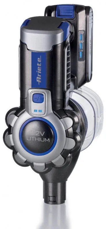 Κάθετη ηλεκτρική σκούπα Ariete SCOPA 2722/00, 120W, 1 l, 2 ταχύτητες, Μηχανοκίνητη βούρτσα με LED, Ένδειξη μπαταρίας, Μπλε
