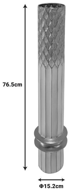 Διακοσμητικό βάζο Bruna Inart μέταλλο σε χρυσή και λευκή απόχρωση Φ15.2x76.5εκ 15.2x15.2x76.5 εκ.