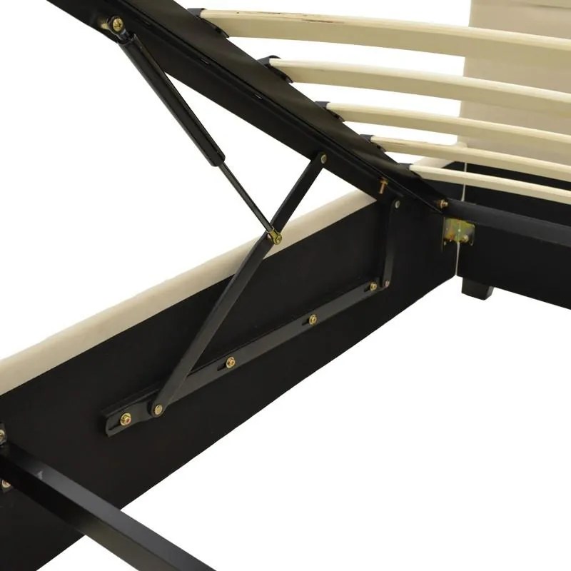 Επενδυμένο Κρεβάτι Molito Ημίδιπλο με Αποθηκευτικό χώρο Βελούδο Εκρού 120x200εκ. 128x214x91 εκ.