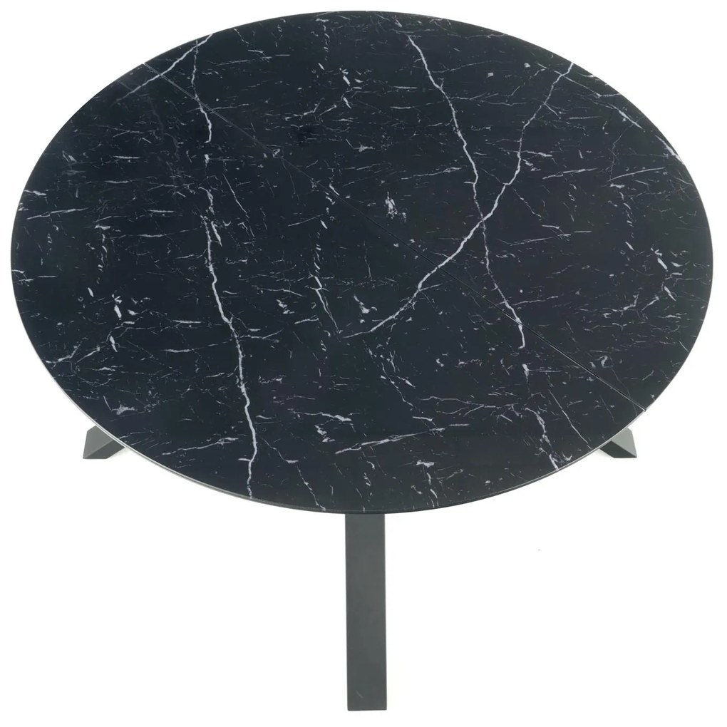 VERTIGO extension table, color: top - black marble, legs - black DIOMMI V-CH-VERTIGO-ST