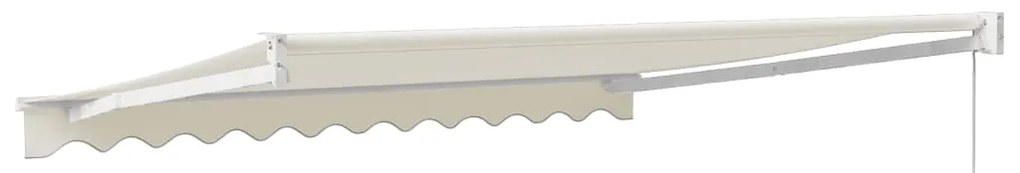 vidaXL Τέντα Πτυσσόμενη Κρεμ 3 x 2,5 μ. Ύφασμα και Αλουμίνιο