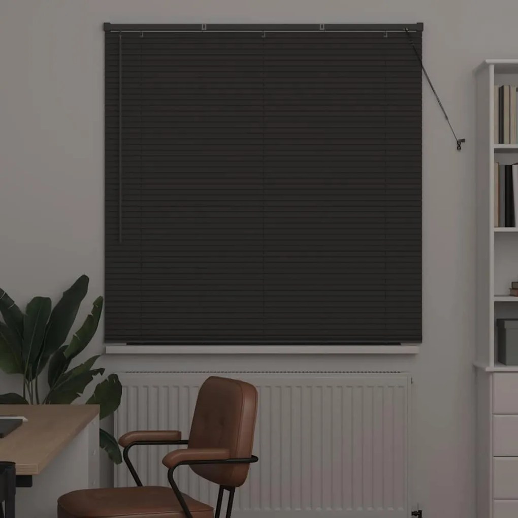 vidaXL Ρολό Παραθύρου με κουρτίνες Σκούρο γκρι Αλουμίνιο