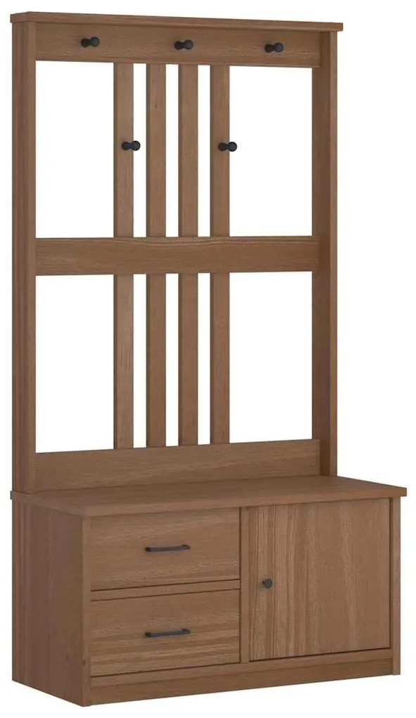 vidaXL Δέντρο χωλ "SANDNES" 87x40x159,5 εκ. Πεύκο μασίφ ξύλο