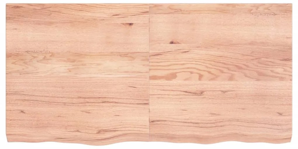 vidaXL Ράφι Τοίχου Ανοιχτό Καφέ 120x60x(2-6)εκ. Επεξ. Μασίφ Ξύλο Δρυός