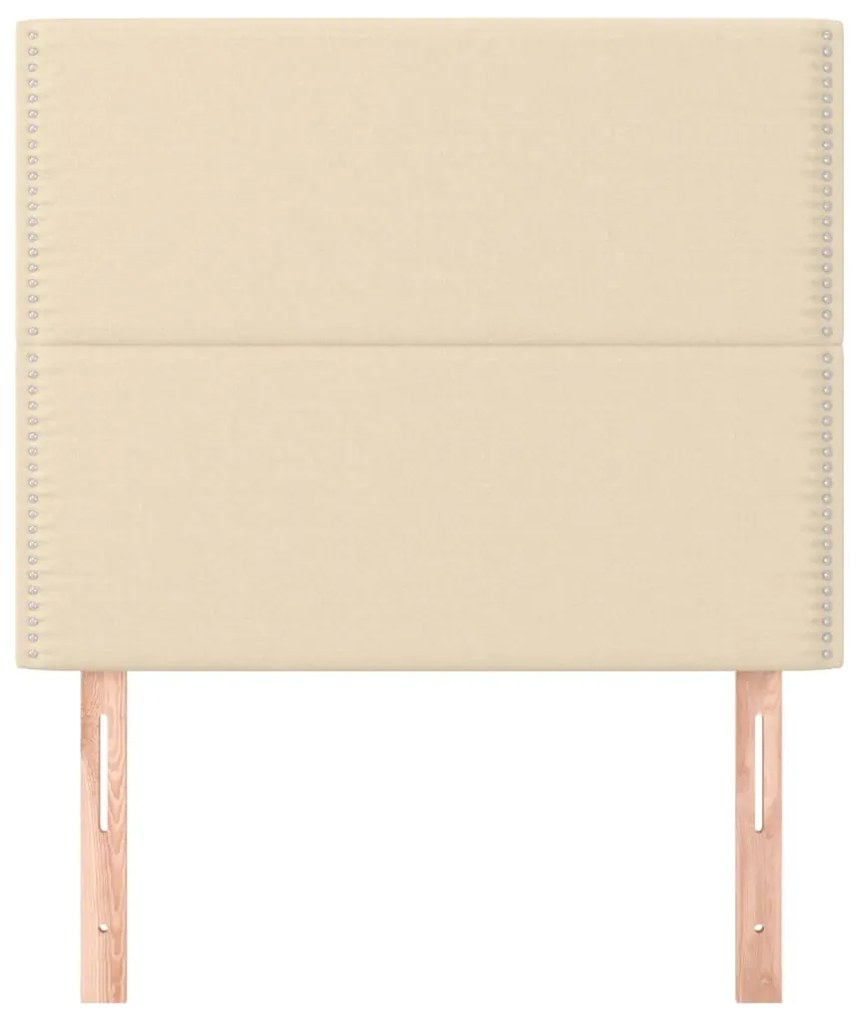 vidaXL Κεφαλάρι Κρεμ Ύφασμα 100x5x118/128 εκ.
