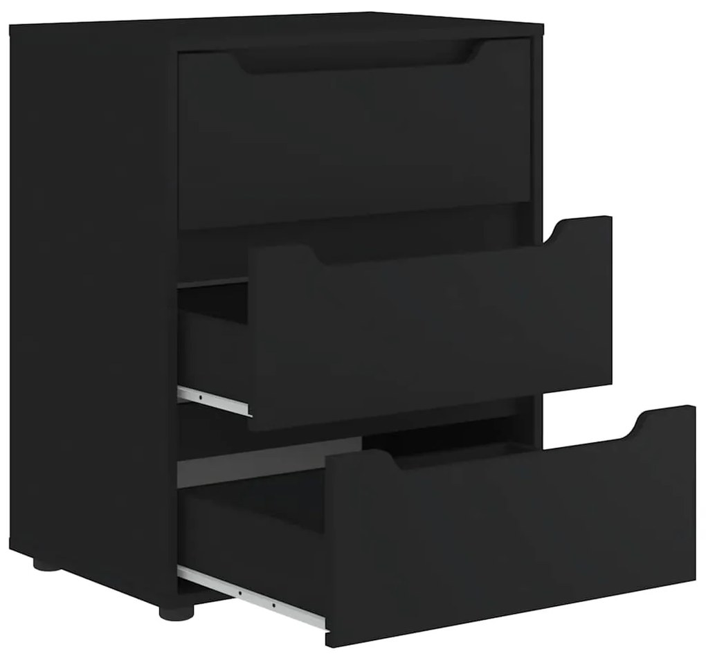 vidaXL Sideboard &quot;VISNES&quot; Μαύρο 60x40x73 cm Ξύλο μηχανής