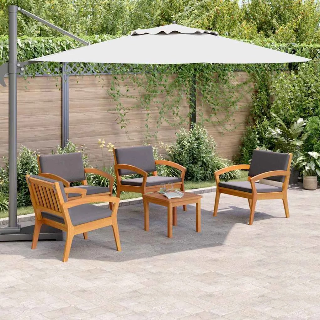 vidaXL Σετ μπιστρό 5 pcs Καφέ 45 x 45 x 38 εκ. Μασίφ ξύλο ακακίας