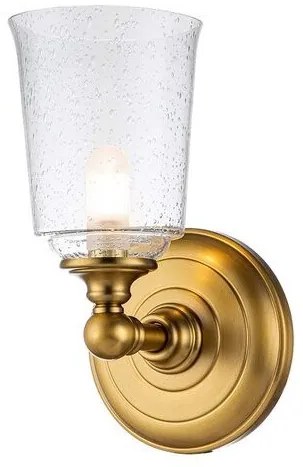 Απλίκα Φωτιστικό Τοίχου Μπάνιου LED G9 3W IP44 3000K Huguenot Elstead FE-HUGOLAKE1BATH-BB Ορείχαλκος