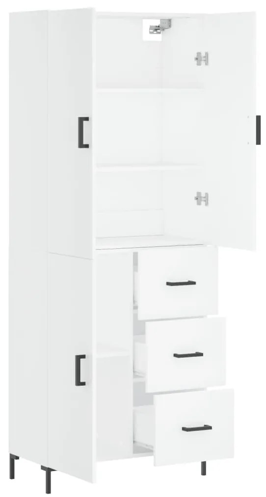 vidaXL Ντουλάπι Λευκό 69,5x34x180 εκ. από Επεξεργασμένο Ξύλο