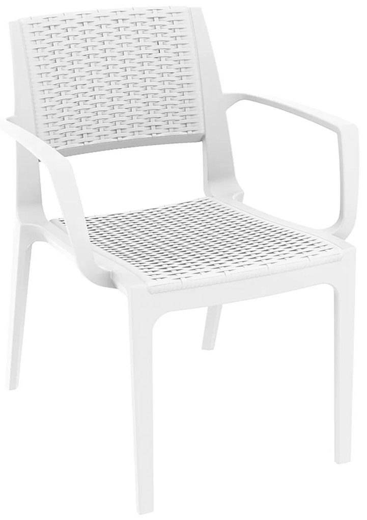 Siesta   Capri White* Armchair  metax-01-00-0750 διάστ.62.0000 x 58.0000 x 82.0000