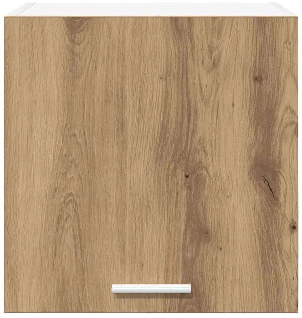 vidaXL Κρεμαστό ντουλάπι με πόρτα 2 pcs Χειροποίητη Δρυς και Λευκό