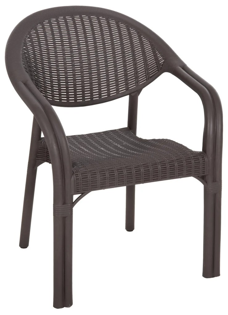 ΠΟΛΥΘΡΟΝΑ ΠΟΛΥΠΡΟΠΥΛΕΝΙΟΥ FETT  BAMBOO LOOK-ΚΑΦΕ 63x59x81Υεκ. 63x59x81 εκ.