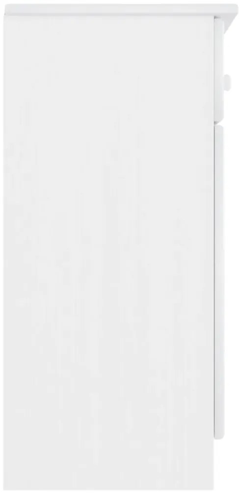 vidaXL Ντουλάπι ALTA Λευκό 112 x 35 x 73 εκ. από Μασίφ Ξύλο Πεύκου