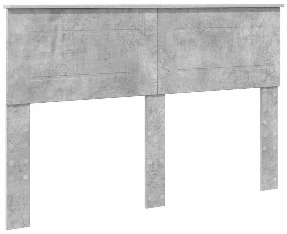 vidaXL Κεφαλάρι με κεφαλάρι Σκυρόδεμα Γκρι 150 cm Επεξεργασμένο ξύλο