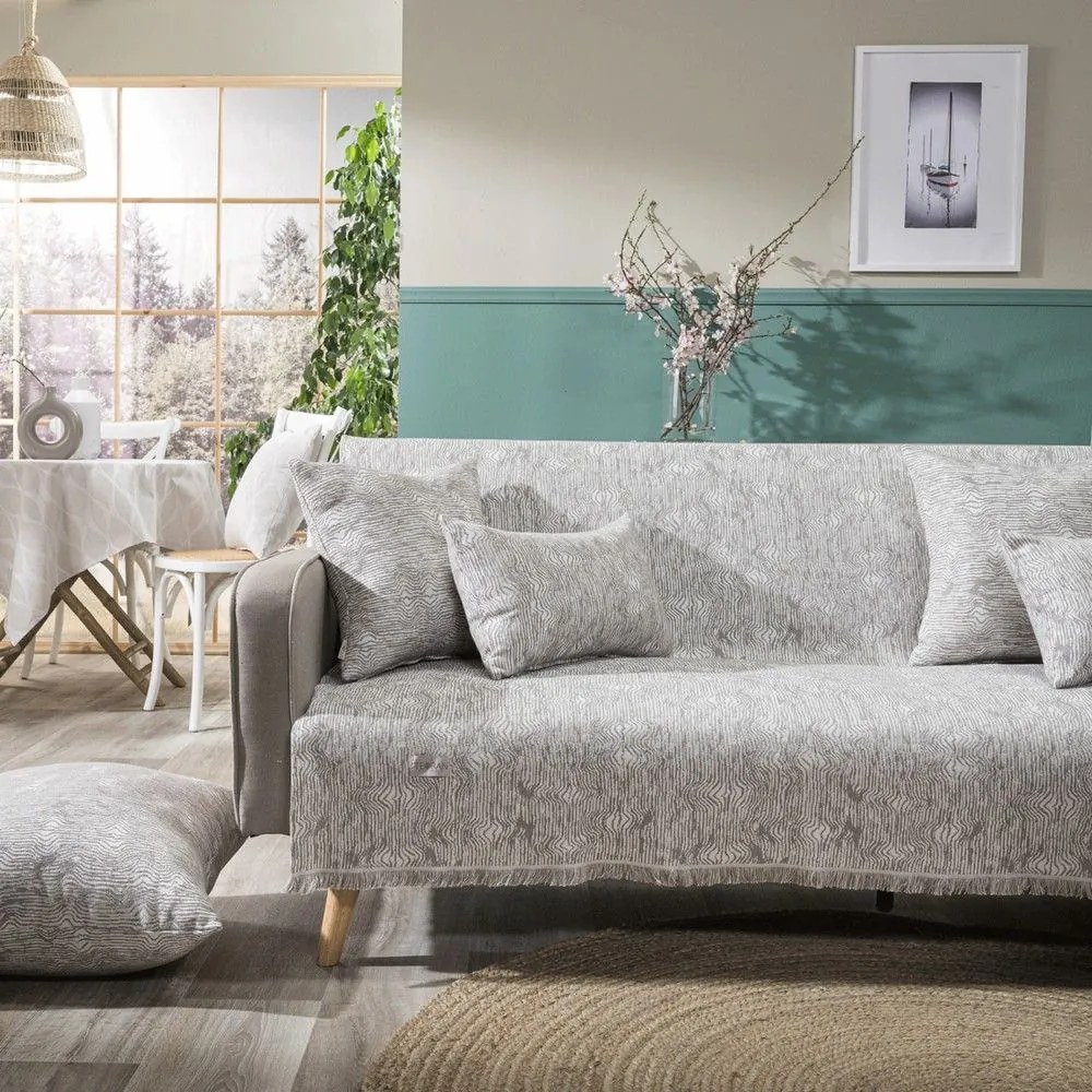 Ριχτάρι Anzio 03 Greige Teoran Τριθέσιο 180x300cm Cotton-Polyester